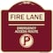 Signmission Fire Lane Emergency Access Route W/ No Parking Heavy-Gauge Aluminum Sign, 18" x 18", BU-1818-24016 A-DES-BU-1818-24016 - alternate 1
